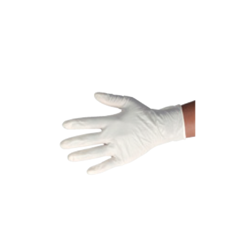 UDL0001 DISPOSABLE LATEX GLOVES - POWDER FREE - PACK OF 100