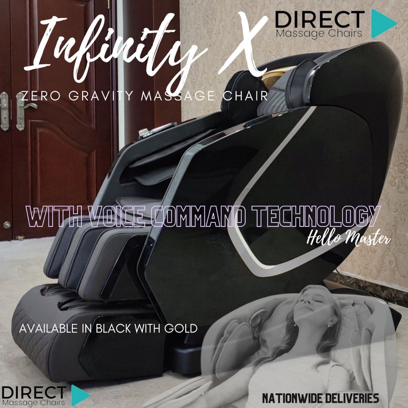 Infinity X. Intelligent Voice command &amp; Control Full Body Reclining ZeroGravity Massage Chair .
