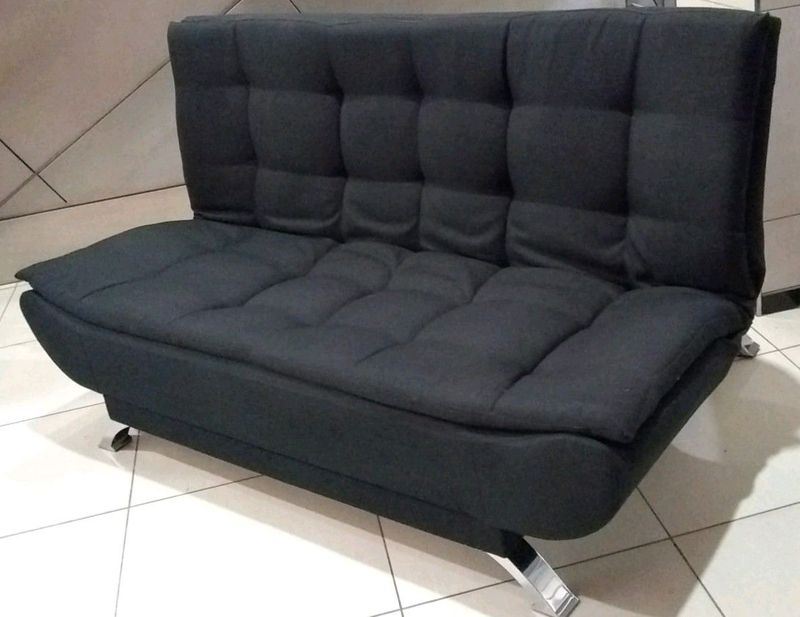 New black fabric sleeper sofa couch