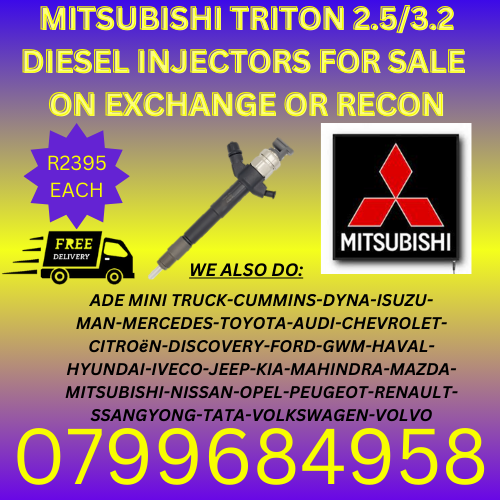 MITSUBISHI TRITON 2.5/3.2 DIESEL INJECTORS/ 6 MONTHS WARRANTY