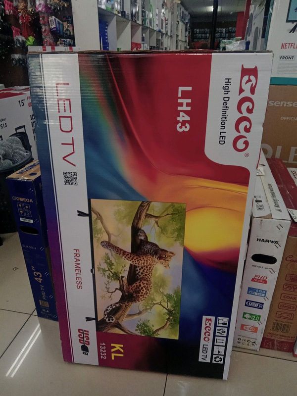 43 inch led ecco framless tvs