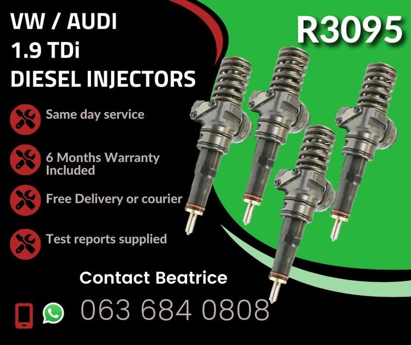 VW AND AUDI 1.9 DIESEL INJECTORS FOR SALE WITH WARRANTY