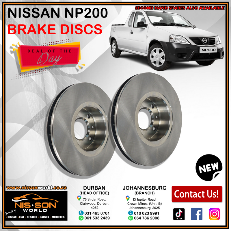 NISSAN NP200 BRAKE DISCS