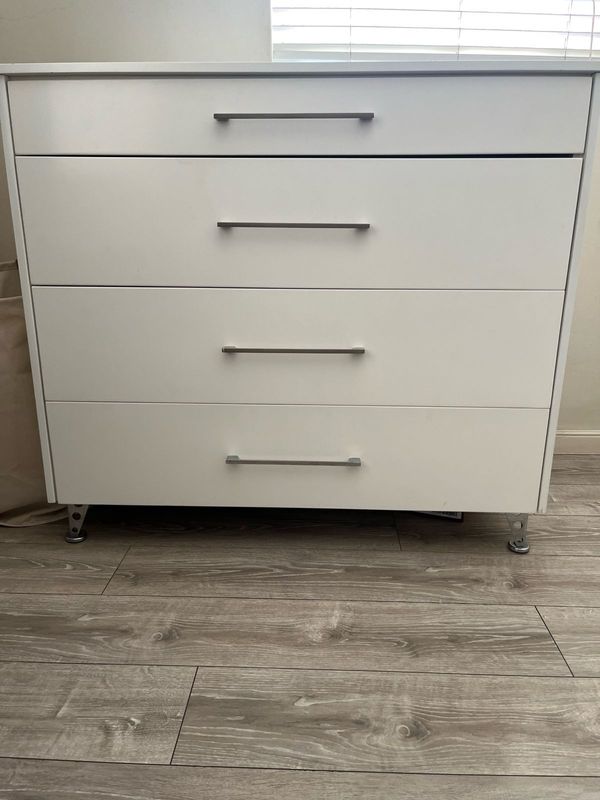 Chest of Drawers- Solid Wood White Gloss Finish