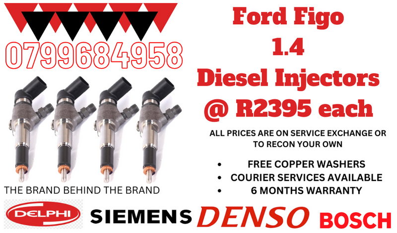 FORD FIGO 1.4 DIESEL INJECTORS/ FREE COPPER WASHERS