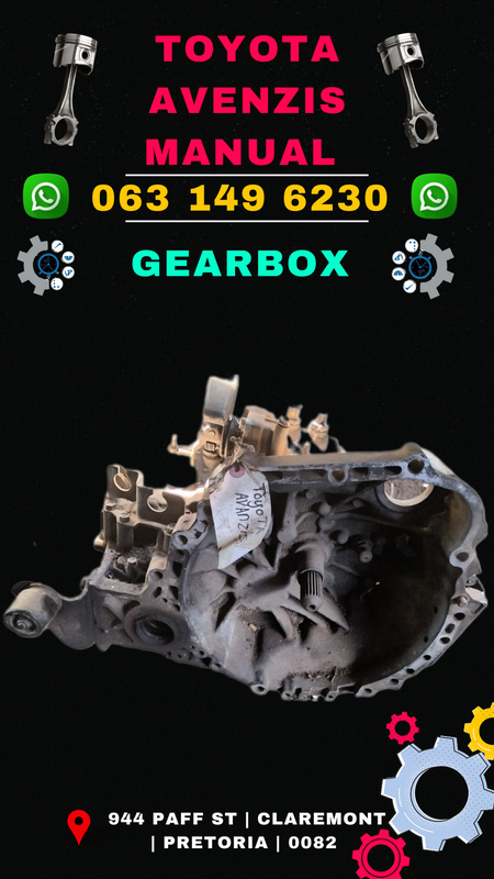 Toyota Avenzis manual gearbox R5000 Call me 063 149 6230