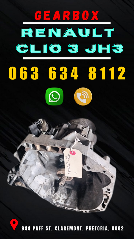 Renault clio 3 JH3 gearbox R5000 Whatsapp me 0636348112