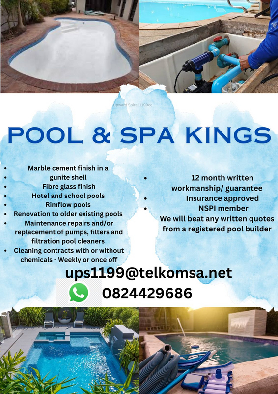 Swimming Pool services / Written Gaurantee / Insurance approved / NSPI Members / References Avail.