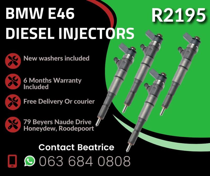 BMW E46 320 DIESEL INJECTORS FOR SALE WITH WARRANTY ON