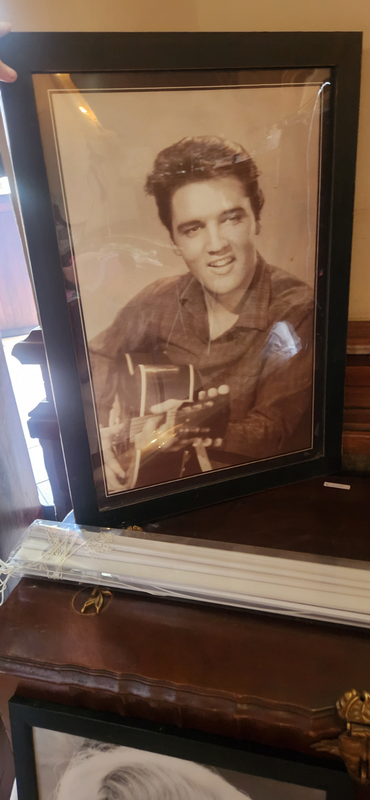 Elvis print framed