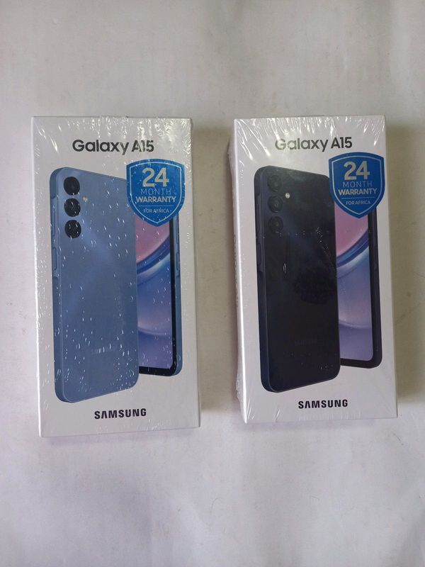 2 New Sealed Boxes Samsung Galaxy A15 128G 4G Ram Dual Sim.Both Take Two Sim Cards.3300 Each