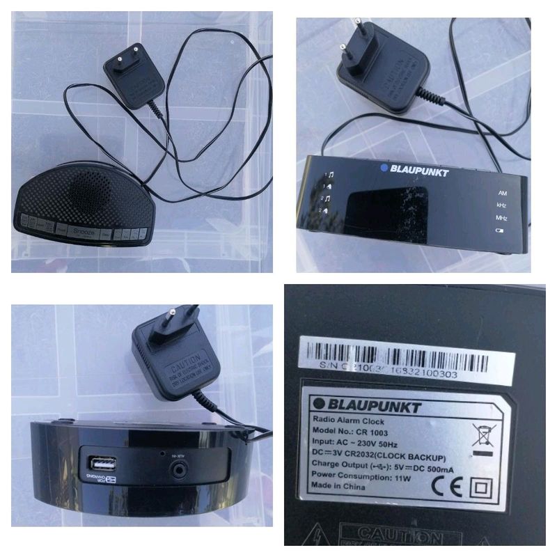Blaupunkt Radio Alarm Clock MODEL No : CR 1003Works 100%R100