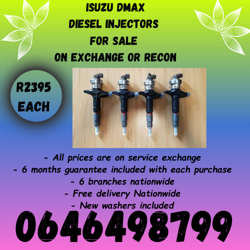 Isuzu D-max diesel injectors for sale on exchange 6 months warranty