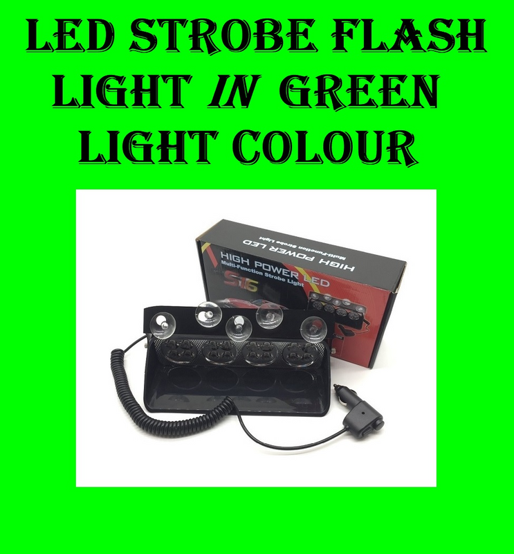 Green  LED Strobe Flash Vehicle Windscreen Warning Dashboard Light with 16 Modes. Brand New Products