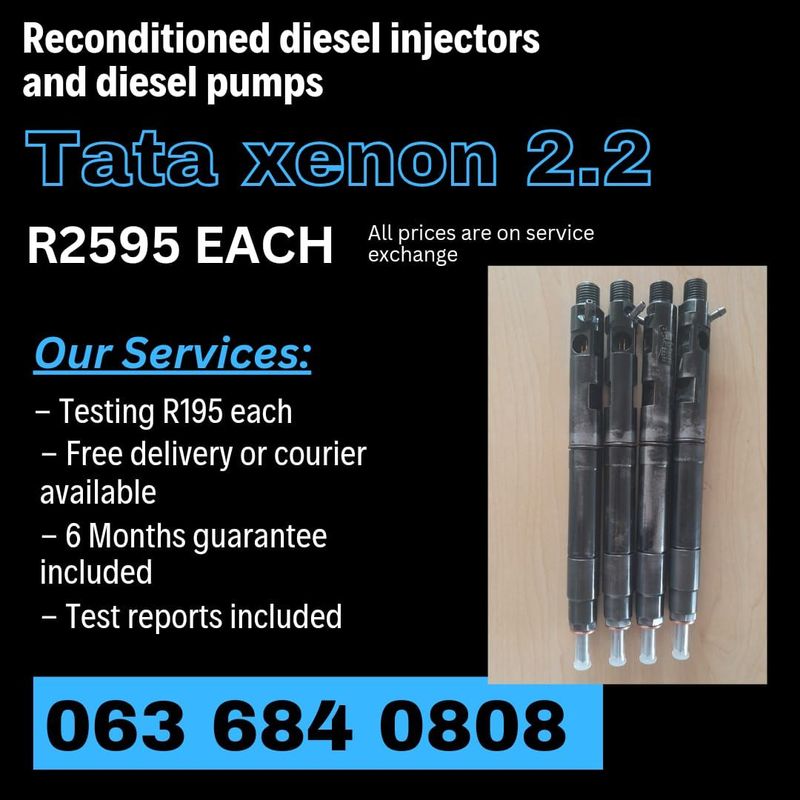 TATA XENON 2.2 DIESEL INJECTORS FOR SALE WITH WARRANTY
