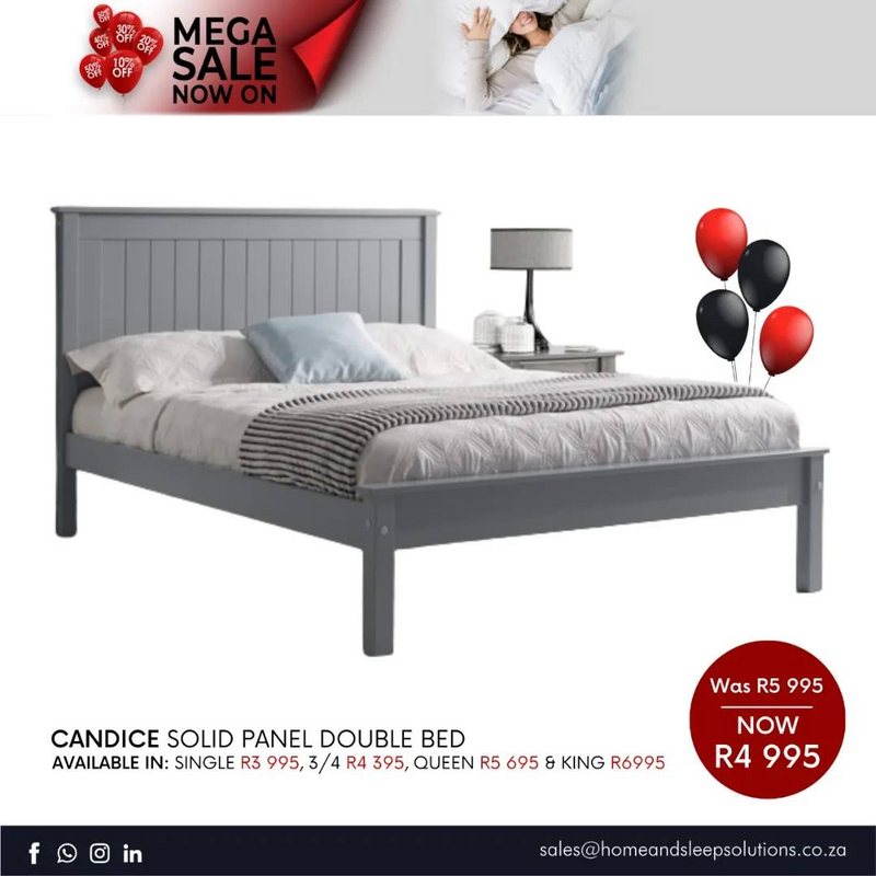 Mega Sale Now On! Up to 50% off selected Home Furniture Candice Wooden Bed