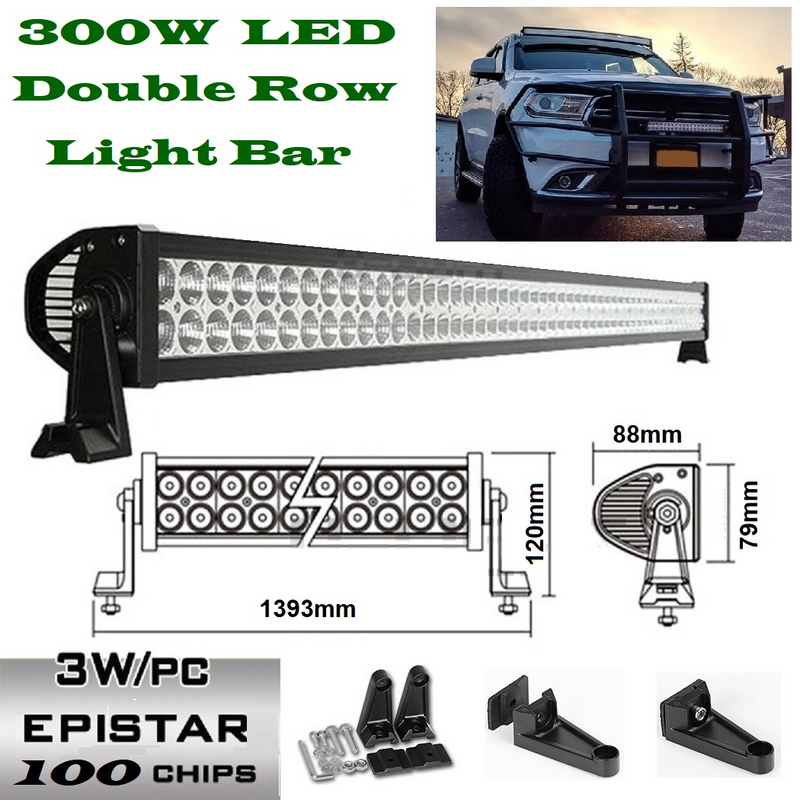 LED Light Bars: 300W 10~32V Hi-Power LED Auto Work, Spot, Search Light Bars. Brand New Products.