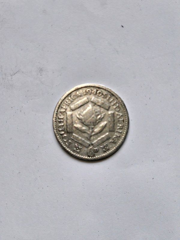 1940 Silver Sixpence coin for sale