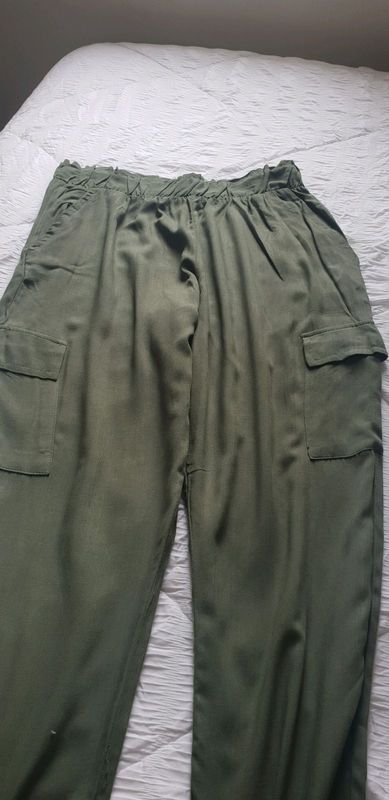 Ladies olive green trousers