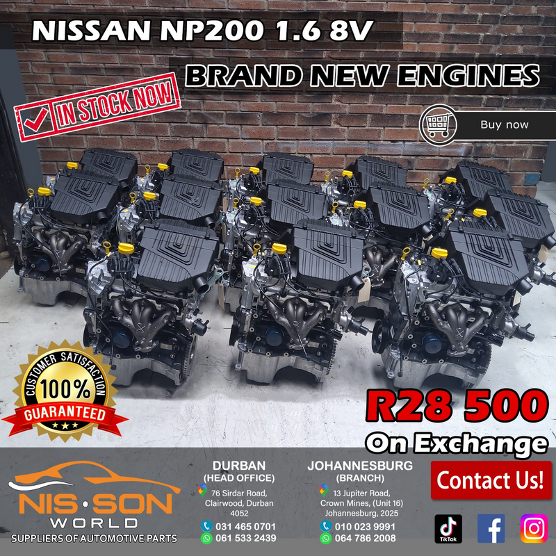 NISSAN NP200 1.6 8V BRAND NEW ENGINES