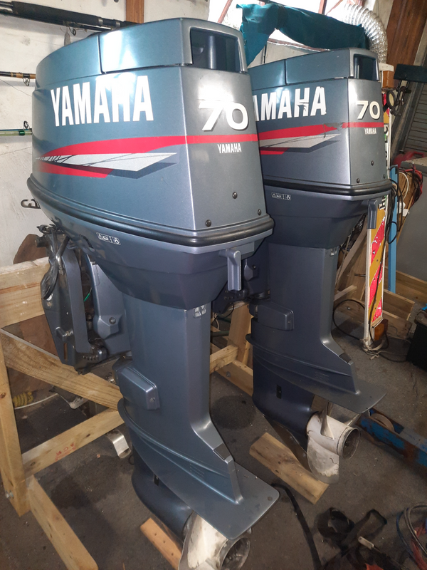 Pair 70 Yamaha Outboards