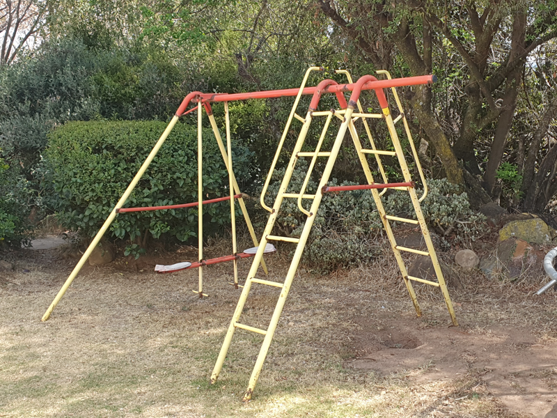 Kids Jungle Gym with seesaw, double ladder and monkey bar