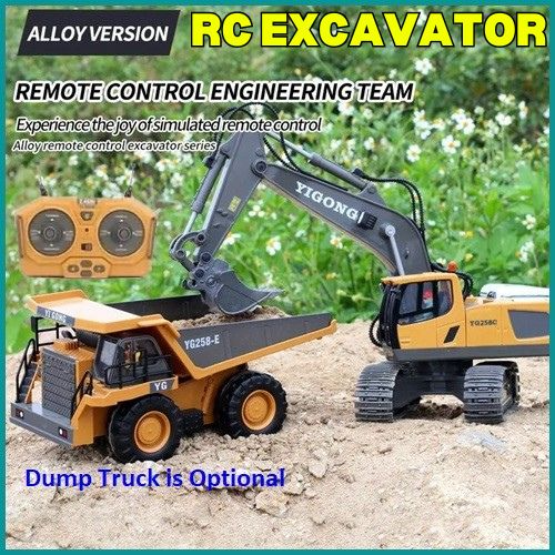 RC TOY Remote Control Alloy Excavator 11 Channel, 2.4Ghz Remote control