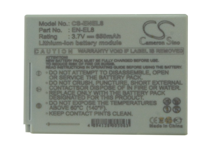 Camera Battery CS-ENEL8 for NIKON EN-EL8