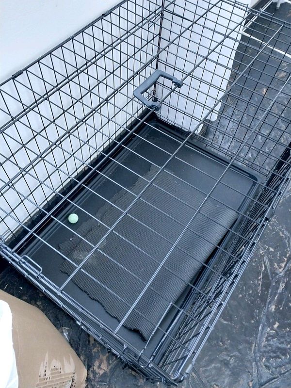 Folding metal cat bird dog crate pet cage large