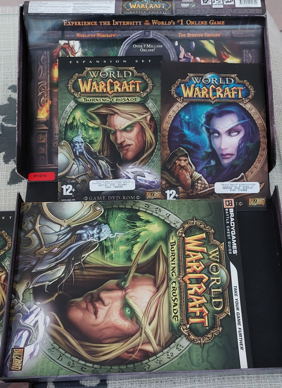 WORLD OF WARCRAFT GAME AND EXPANSION SET EXCELLENT CONDITION