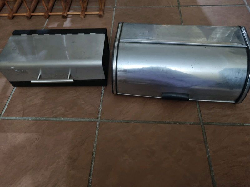 2 steel bread bin both for R250