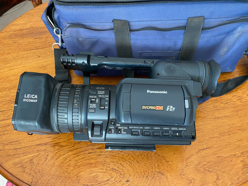 Panasonic DVC pro HD P2 video camera and tripod