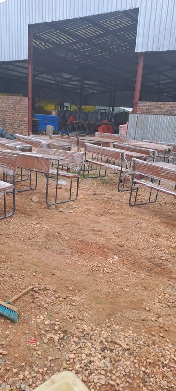 School desk and chairs