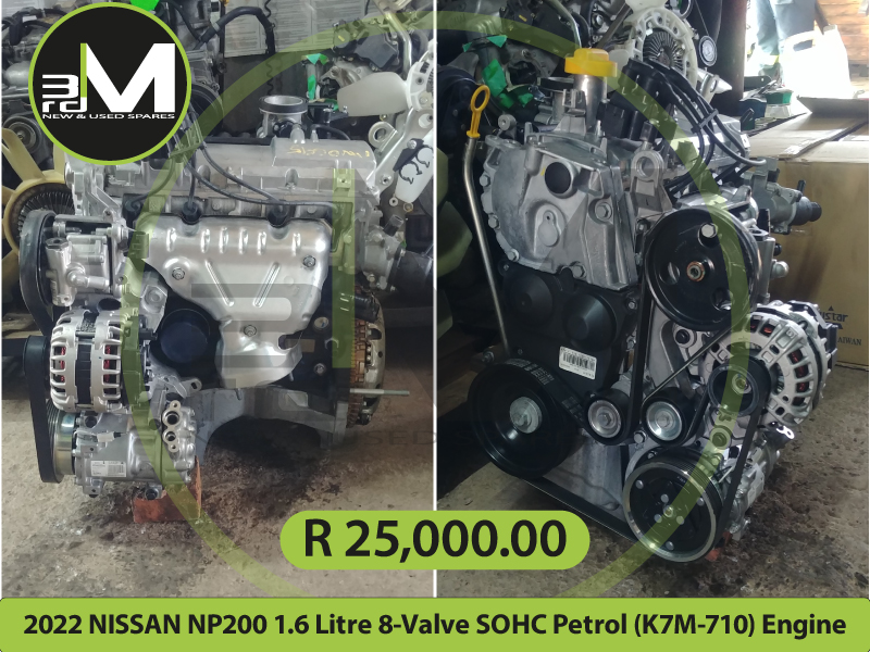 2022 NISSAN NP2001.6 Litre 8-VaLve SOHC Petrol (KIM-710) Engine R25,000