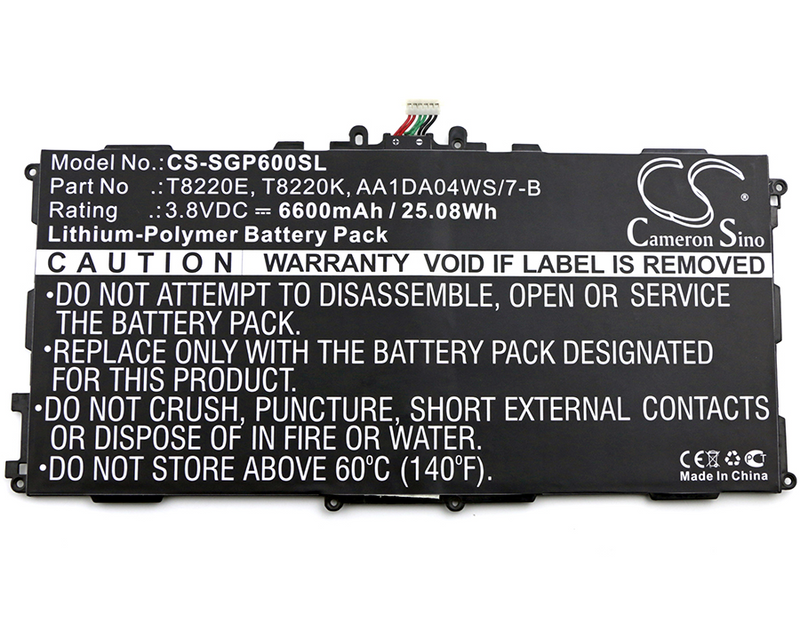 Tablet Battery CS-SGP600SL for SAMSUNG Galaxy Note 10.1 etc.0
