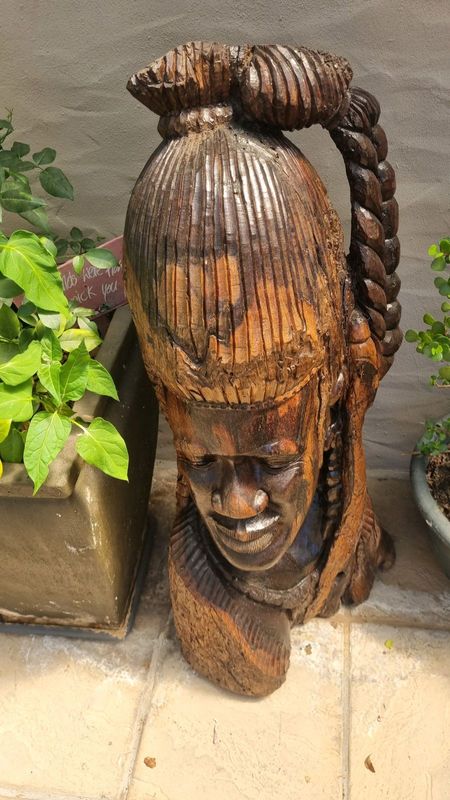 &#34;Ysterhout&#34; wood carved sculptures for sale. Very heavy.