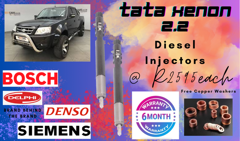 TATA XENON 2.2 DIESEL INJECTORS/ FREE COPPER WASHERS