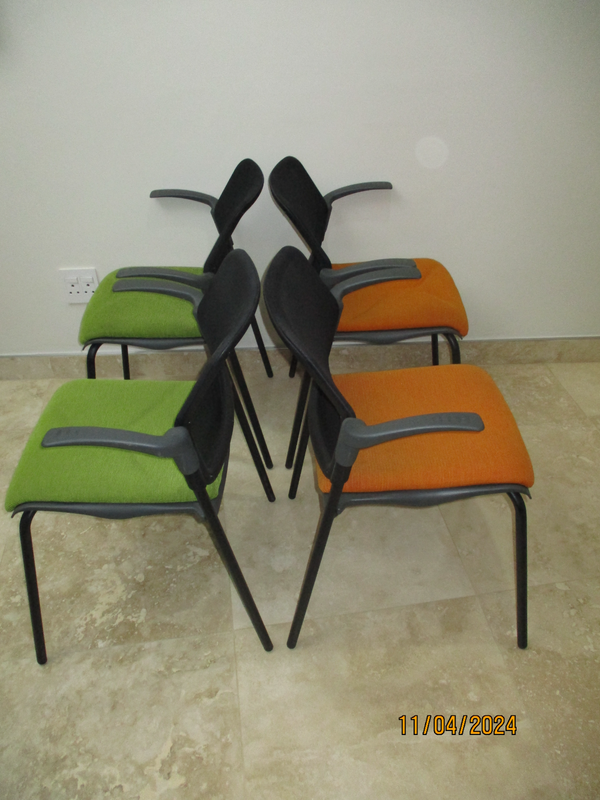 Reception chairs - Orange and Green - 20 available