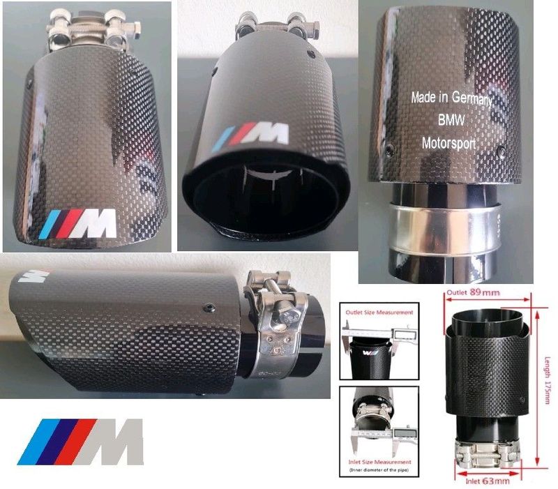 BMW carbon fibre Exhaust pipe tips