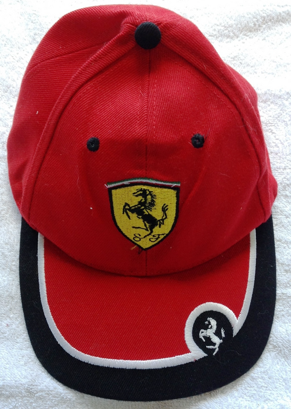 Brand new red yellow black Ferrari branded cap