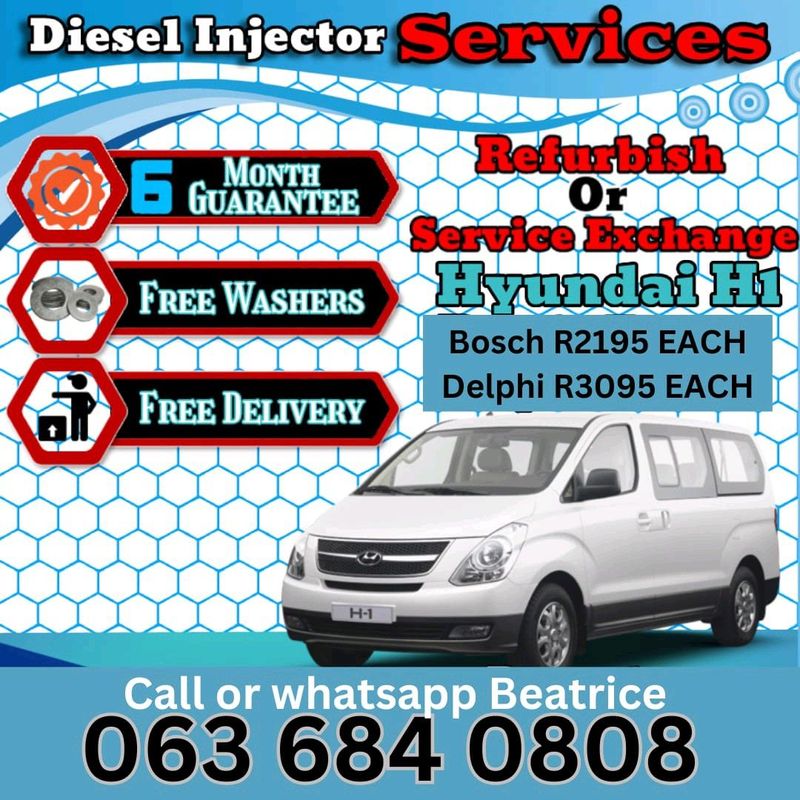HYUNDAI H1 DIESEL INJECTORS FOR SALE WITH WARRANTY ON