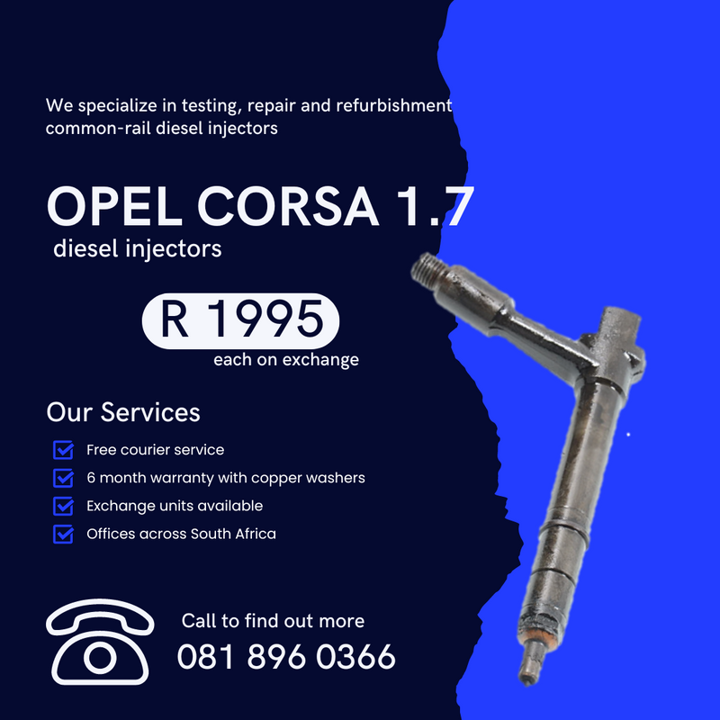 OPEL CORSA 1.7 DIESEL INJECTORS FOR SALE ON EXCHANGE