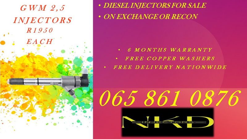 GWM DIESEL INJECTORS FOR SALE ON EXCHANGE OR TO RECON