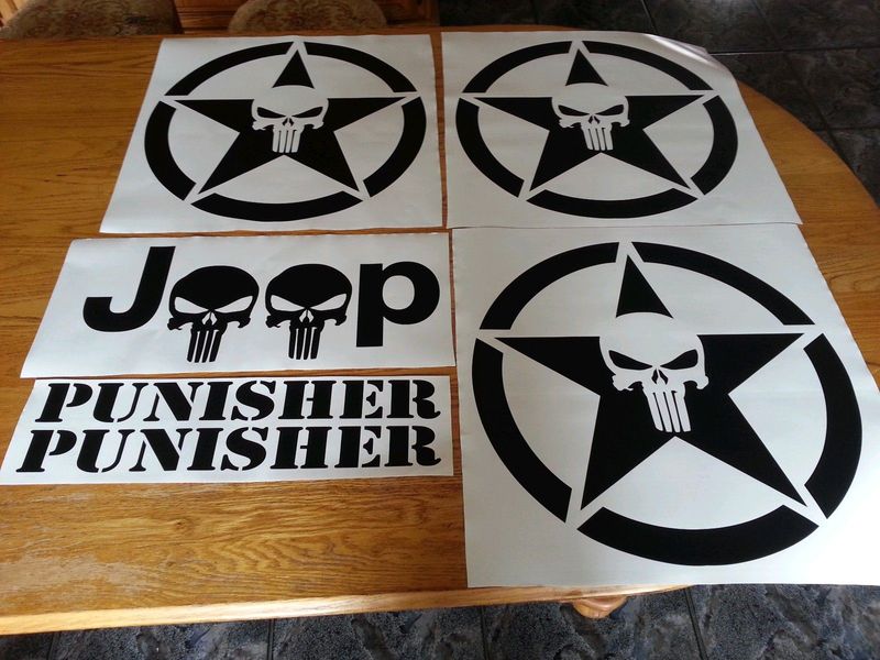 Punisher vehicle decals stickers