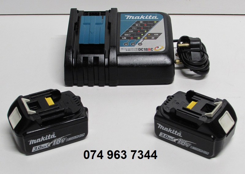 Makita BL1830B 18V LXT Lithium-Ion 3.0Ah Batteries and DC18RC Fast Charger Set