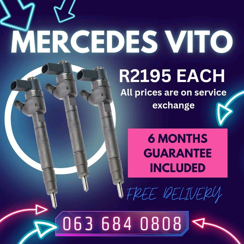 MERCEDES BENZ VITO 115 DIESEL INJECTORS FOR SALE WITH WARRANTY