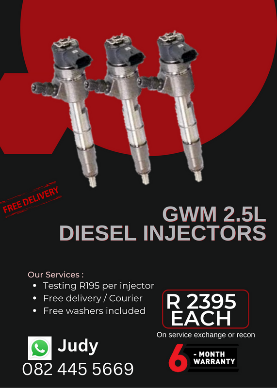 GWM 2.5L Diesel Injectors for sale