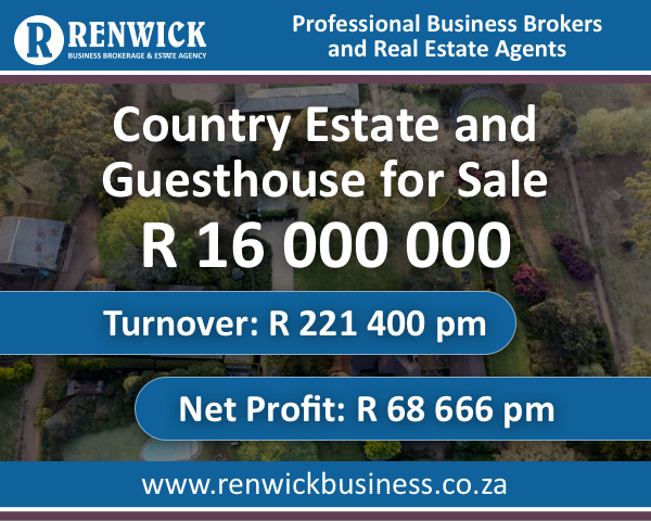 Business for Sale: Country Estate and Guesthouse
