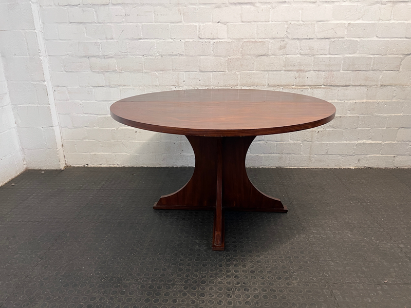 Round Wooden Six Seater Dining Table,