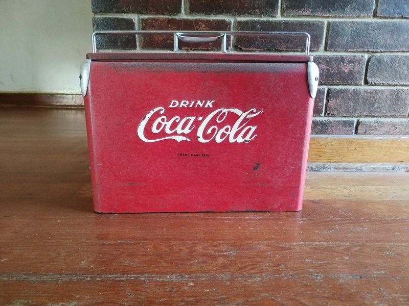 Antique Coca-Cola steel cooler box